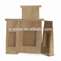 Kraft paper bag for coffee beans,kraft paper bag with window,kraft paper bag with heat seal